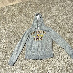 Casual zip up Lakers sweater